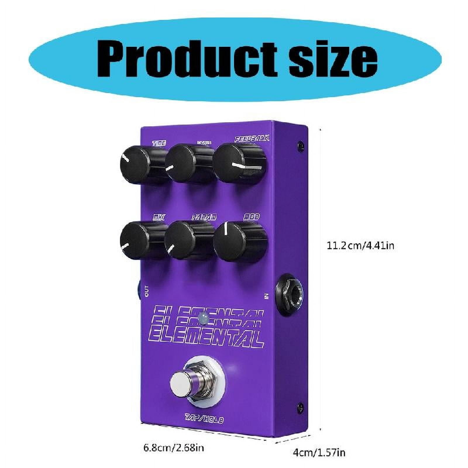 Zeiwohndc Electric Bass Guitar Effect Pedal with 9 Different Delay Effects Enduring