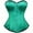 02-Dark Green, variant on Corset Top Bustier Renaissance Lace up Lingerie Women Overbust Satin 02-Dark Green XXXXXL