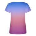 thumbnail image 5 of EQWLJWE Hauts d'Été pour Femmes Hauts pour Femmes Liquidation Mode T-Shirt Blouse à Manches Courtes Col Rond Imprimé Décontracté, 5 of 5