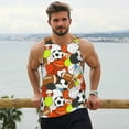 thumbnail image 6 of KLL Colorful Balls Print Men's Muscle Gym Workout Stringer Tank Tops Bodybuilding Fitness T-Shirts Tank Tops Men-XX-Large, 6 of 7