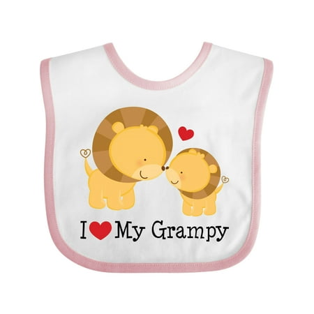

Inktastic I Love My Grampy Grandkids Gift Baby Boy or Baby Girl Bib