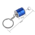 thumbnail image 3 of 3pcs Creative Auto Part Model Gear Box Shifter Keychain, Mini Car Gear Shift Stick Knob Gearbox Metal Key Chain Key Ring for Men(blue/black/red), 3 of 5