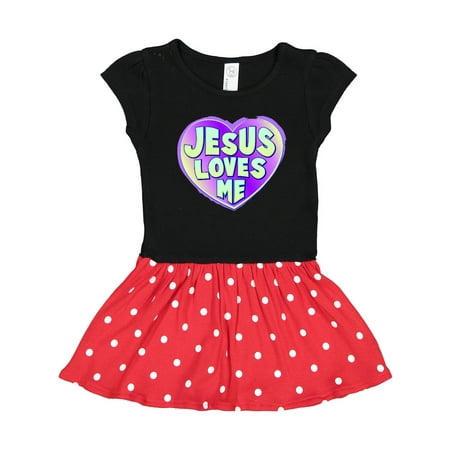 

Inktastic Jesus Loves Me Gift Toddler Girl Dress