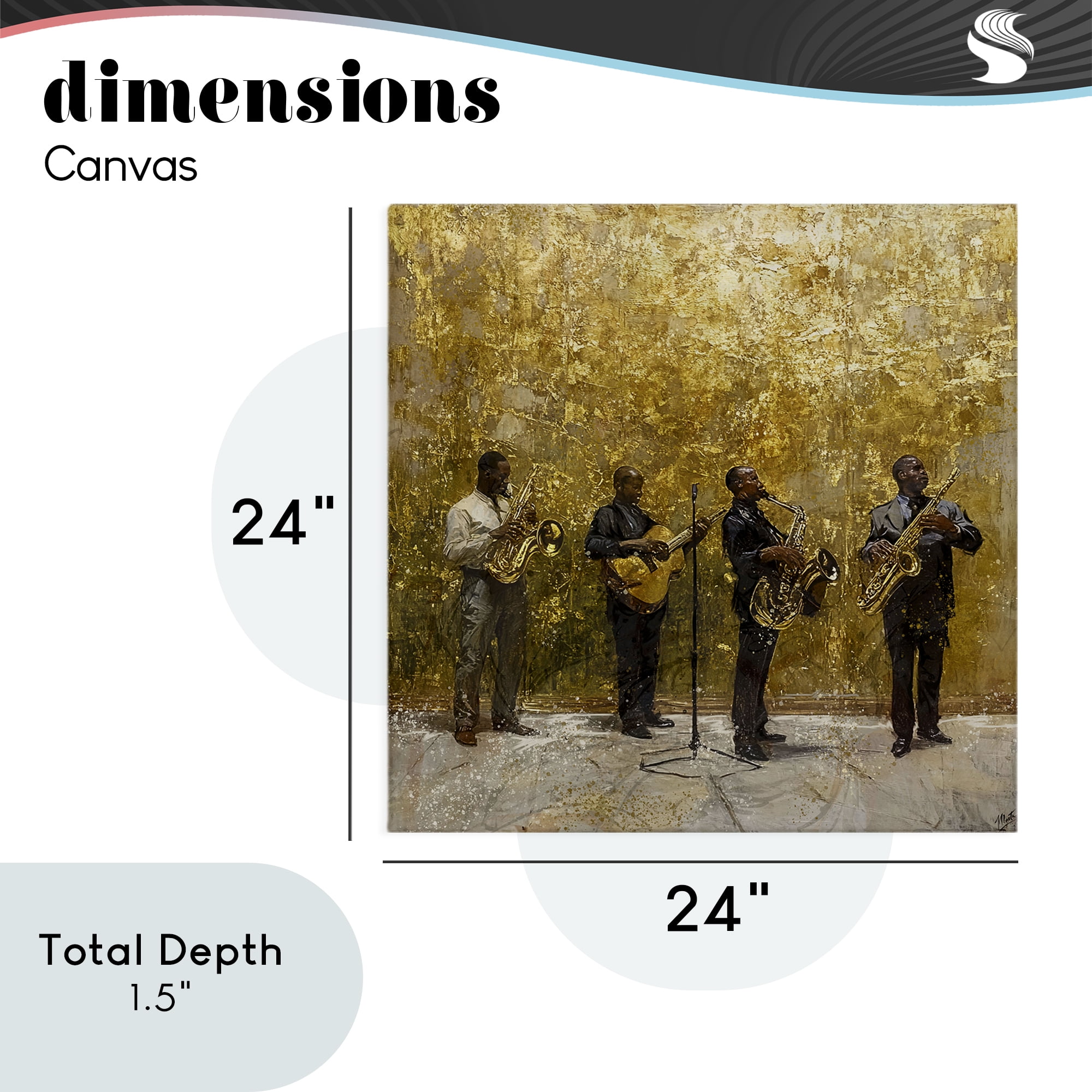 Golden Era Jazz Musicians Canvas Wall Art, design by Marta Wiley