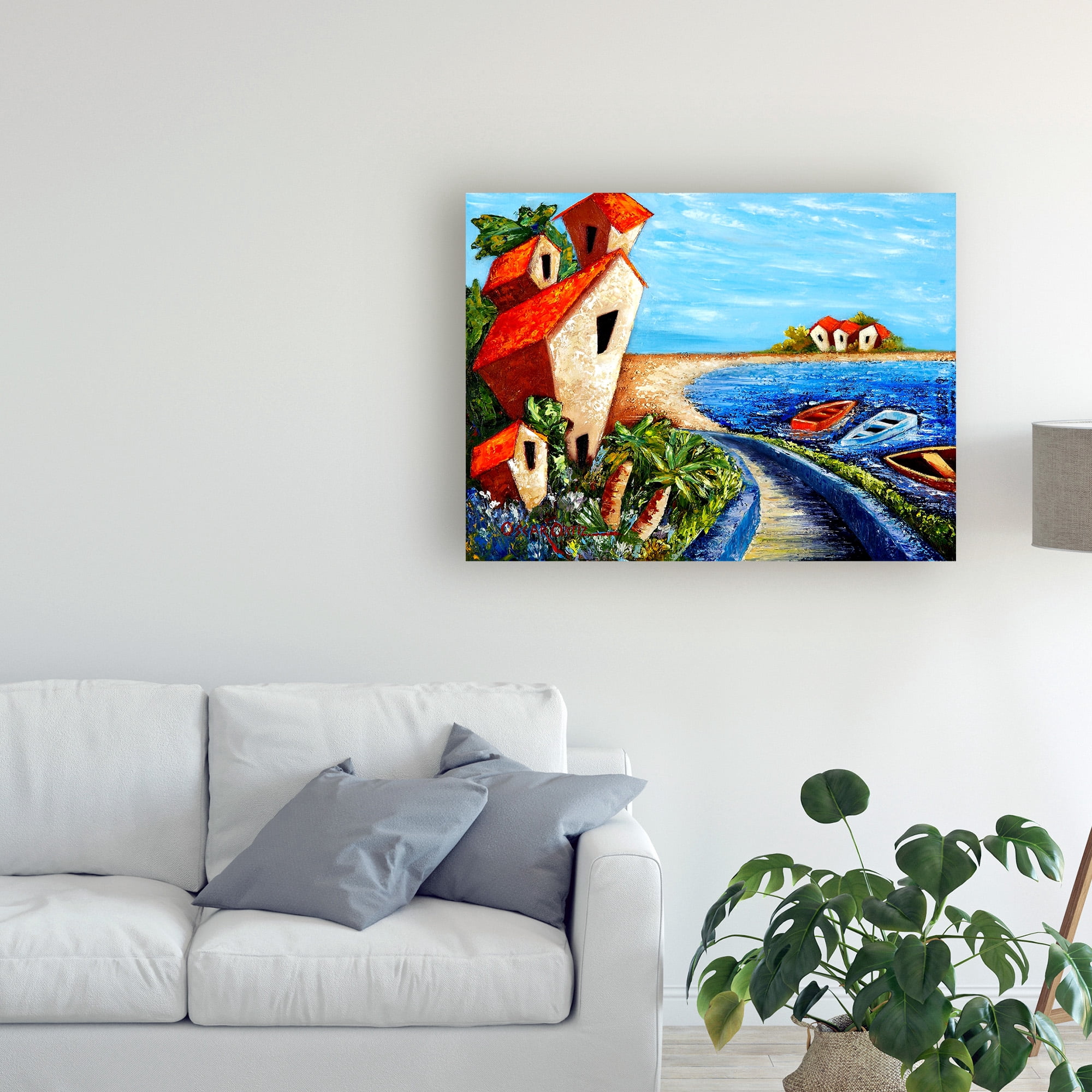 Trademark Fine Art 'Ocean Village' Canvas Art by Oscar Ortiz