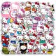 thumbnail image 1 of Pegatinas HUOGUO Hello Kitty Kitty, blancas, impermeables, 50 unidades, 1 of 1