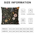 thumbnail image 5 of Autua Floral Pillow Covers Flower Throw Pillow Covers, Spring Summer Flower Black Pillow Case Decorative for Couch Home Living Room Sofa Bedroom 18x18in, 5 of 5