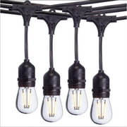 Sterno Home Vintage-Style Outdoor LED String Lights, Black, 48 Feet
