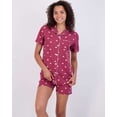 thumbnail image 3 of Real Essentials 4 Piece: Womens Long & Short Sleeve Button Down Pajama Set - Ultra Soft (Available In Plus Size), 3 of 7