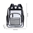 thumbnail image 2 of EIMELI Lochimu17 Inch Clear Backpack Waterproof Clear Backpack Heavy Duty Clear Backpack Large Capacity School Bag School Bag With Adjustable Straps Black, 2 of 7