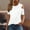 White, variant on Njoeus Cute Summer Tops for Women Womens T Shirts Off Shoulder Tops for Women, Women's 2025 Summer Tops Trendy Casual Comfort Solid Button Splicing Short Sleeve Round Neck Shirt S-3Xl White Shirt Wome