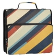 thumbnail image 5 of FORMRS Zipper Binder with Shoulder Strap 2-inch Ring 500 Sheet Capacity File Bag, Retro Colorful Stripes, 5 of 5