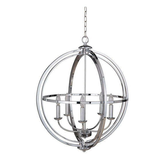 40135-CH Craftmade Lighting Berkeley - Five Light Foyer - 25.5 inches wide by 30.13 inches high-Chrome Finish -Traditional Installation