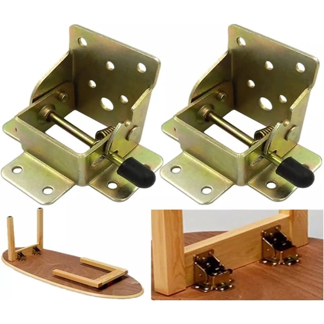 Jinsinto (1 pair)90 degree self-locking folding table leg extension, foldable, telescopic, hidden shelf bracket