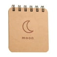 thumbnail image 3 of Wisewang New Weather Series Sofe Cover Portable Spiral Notebook Wirebound Notepad moon, 3 of 6