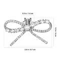 thumbnail image 2 of IBASETOY 2pcs Silver Bow Clips for Shoes Elegant Rhinestone Embellishments for Everyday Wear, 2 of 6