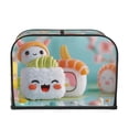 thumbnail image 2 of Honeii Kawaii Sushi Characters Delight Print 4 slice Toaster Cover, Two Slice Toaster Dust-proof Cover For Kitchen Small Appliance and Fingerprint Protection, 2 of 7