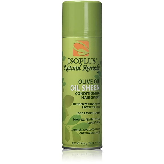 Isoplus Natural Remedy Olive Oil Sheen Conditioning Hair Spray, 7 Oz., Pack of 3