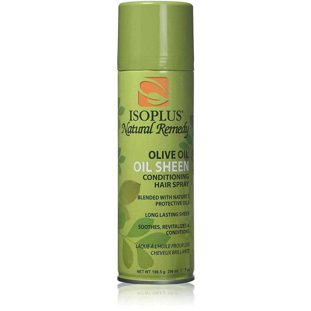 Isoplus Natural Remedy Olive Oil Sheen Conditioning Hair Spray 7 Oz