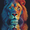 Colorful Lion Reflection, variant on UXIEQU Mountain Sunset Reflection Canvas Wall Art Print 15.75x11.81 Inches