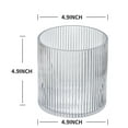 thumbnail image 4 of (2 pack) Better Homes & Gardens Clear Glass Ribbed Hurricane Candleholder, 5", Medium, 4 of 15