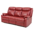 thumbnail image 2 of Glory Furniture Ward Faux Leather Double Reclining Sofa in Red, 2 of 6