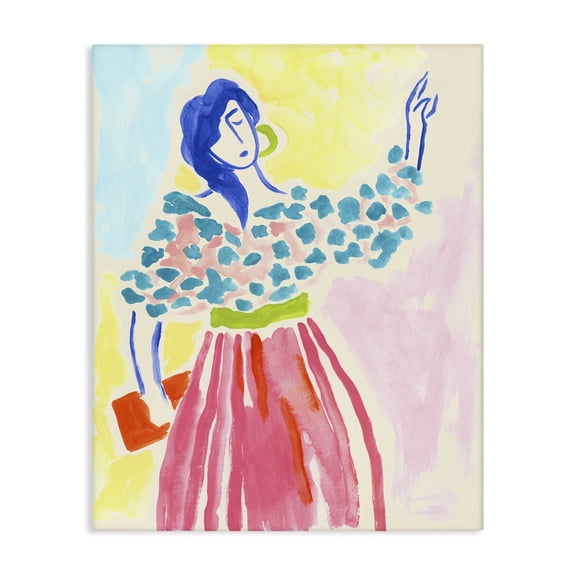 Stupell Industries Contemporary Woman in Bold Dress Canvas Art, 16 x 20, by June Erica Vess