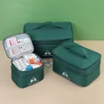 thumbnail image 2 of Botiquín de primeros auxilios para viajes al aire libre de doble capa, bolsa de clasificación de medicina de tela Oxford de Color sólido, bolsa de prevención impermeable para el hogar, 2 of 4
