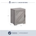 thumbnail image 5 of BELLEZE Modern Farmhouse End Table, Nightstand Or Cabinet With Front Door & Two Interior Shelves, Space Saving Storage For Bedroom Or Living Room - Hilo (Gray Wash), 5 of 6