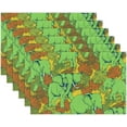 thumbnail image 2 of Tropical Elephants Placemats Set of 6 Rectangle Table Mats Washable Heat-Resistant Place Mat for Kitchen Dining Table Decor Indoor Outdoor, 2 of 6