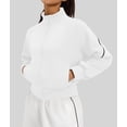 thumbnail image 6 of Female Fleece Full Zip Up Jacket White XL, 6 of 10