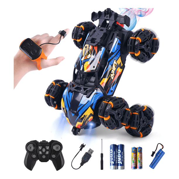 Juguetes Carro Control Remoto Drift Regalos Para Niños De Sensor Gesto Aleación Xtellar Color Naranja