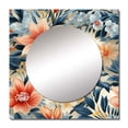 thumbnail image 2 of Designart "Warm Terracotta Floral Elegance II" floral Square Mirror Wall Decor Cottage - Large Blue Square Bathroom Mirror - Square Printed Wall Mirror Art, 2 of 5