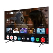 TCL 65” Class Q6 4K UHD QLED TV with 1x Quick Start Guide, 1x Power Cable, 2x AAA batteries for remote, 1x TV remote, 2x TV Stands, 2x VESA adapters, 4x Stand Screws, 65Q651G