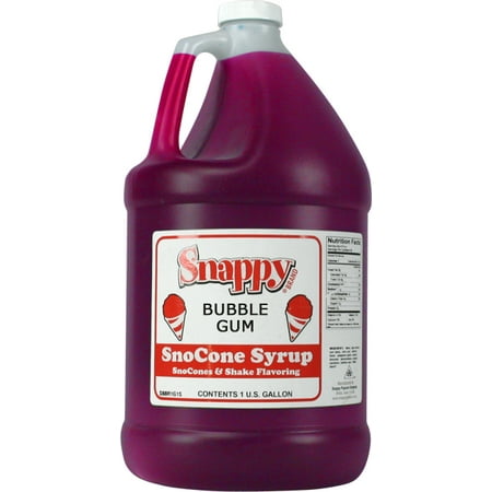 Bubble Gum Snappy Snow Cone Syrup (1 Gallon)