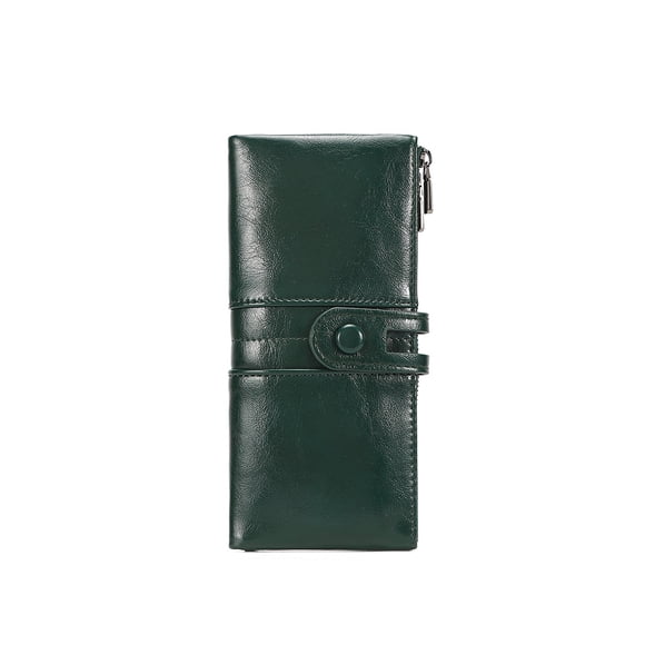 Cartera larga Minnieouse Cerrojo Cremallera Monedero Bolsa para teléfono móvil Verde