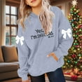 thumbnail image 6 of dazeni Yes , I'm Still Cold Fleece Lined Hoodies for Teen Girls Cute Bow Oversized Hoodies with Pockets Fashion Long Sleeve Preppy Clothes Gray 120, 6 of 6
