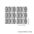 thumbnail image 2 of 6Sheets Waterproof Tiles Stickers Wall Decals 11.81'' x 5.91'' Gray White Mosaic Brick Pattern Peel and Stick Kitchen Backsplash, 2 of 8