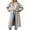 Khaki, variant on Spring Fall Women Plaid Patchwork Long Sleeved Single Breasted Casual Trench Coat