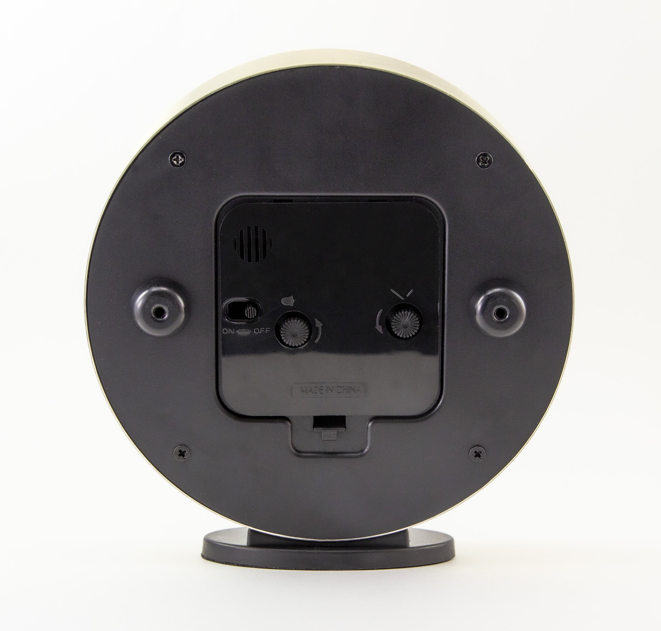 Crosley 5 in. Black Alarm Clock Analog Battery Operated