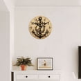 thumbnail image 4 of Modern Round Wall Clocks Non-Ticking Silent Clocks Battery Operated Quartz Clock Decorative for Bathroom,Office-Drawing Of An Anchor With Rope(12inch), 4 of 4