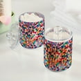 thumbnail image 2 of Yayeee 4 Pack Qtip Holder Bathroom Cotton Swab Canister with Lid Clear Dispenser Set, Blue Colorful Circles, 2 of 6