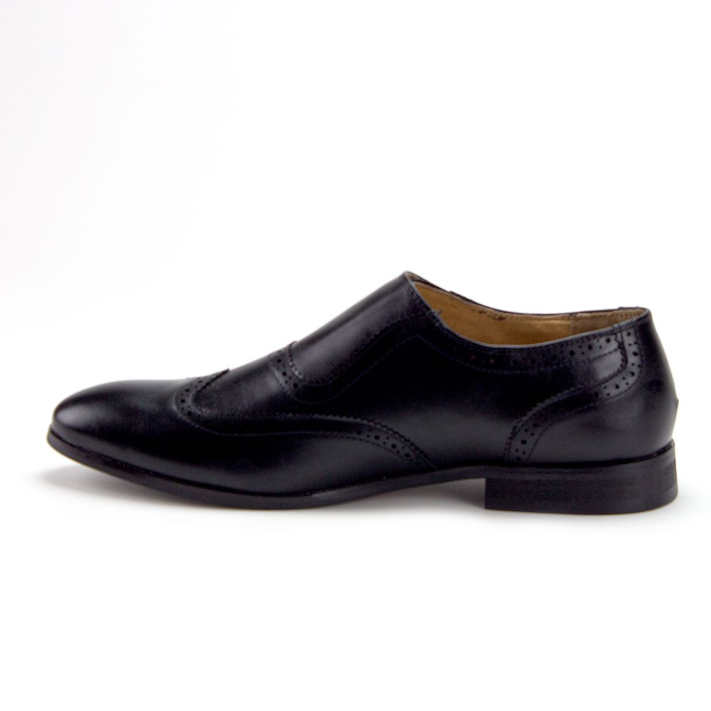 Men's C-360 Single Monk-Strap Wing Tip Dress Loafer Shoes, Black, 9.5 - image 2 of 4