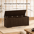 Extra Large Wooden Storage Chest, Espresso, 55.00 x 20.98 x 4.02 Inches ...