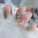 thumbnail image 2 of Heallor-uñas postizas con pegamento extraíble, esmalte de uñas hecho a mano, Vitality Girl, prensa corta, 24 piezas, 2 of 5