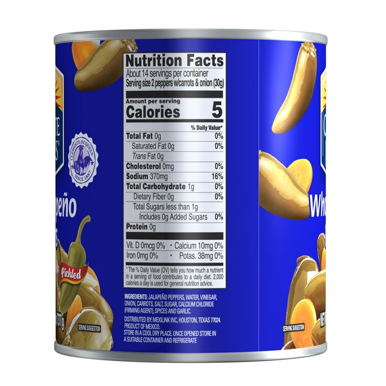 2 pack) Clemente Jacques Whole Pickled Jalapeño Peppers, 26 oz Can