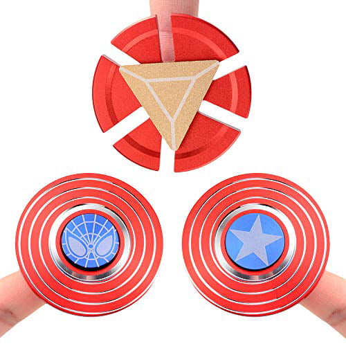 Captain America Tri Fidget Spinner Triangle Metal Marvel Toy ADHD party Favors 