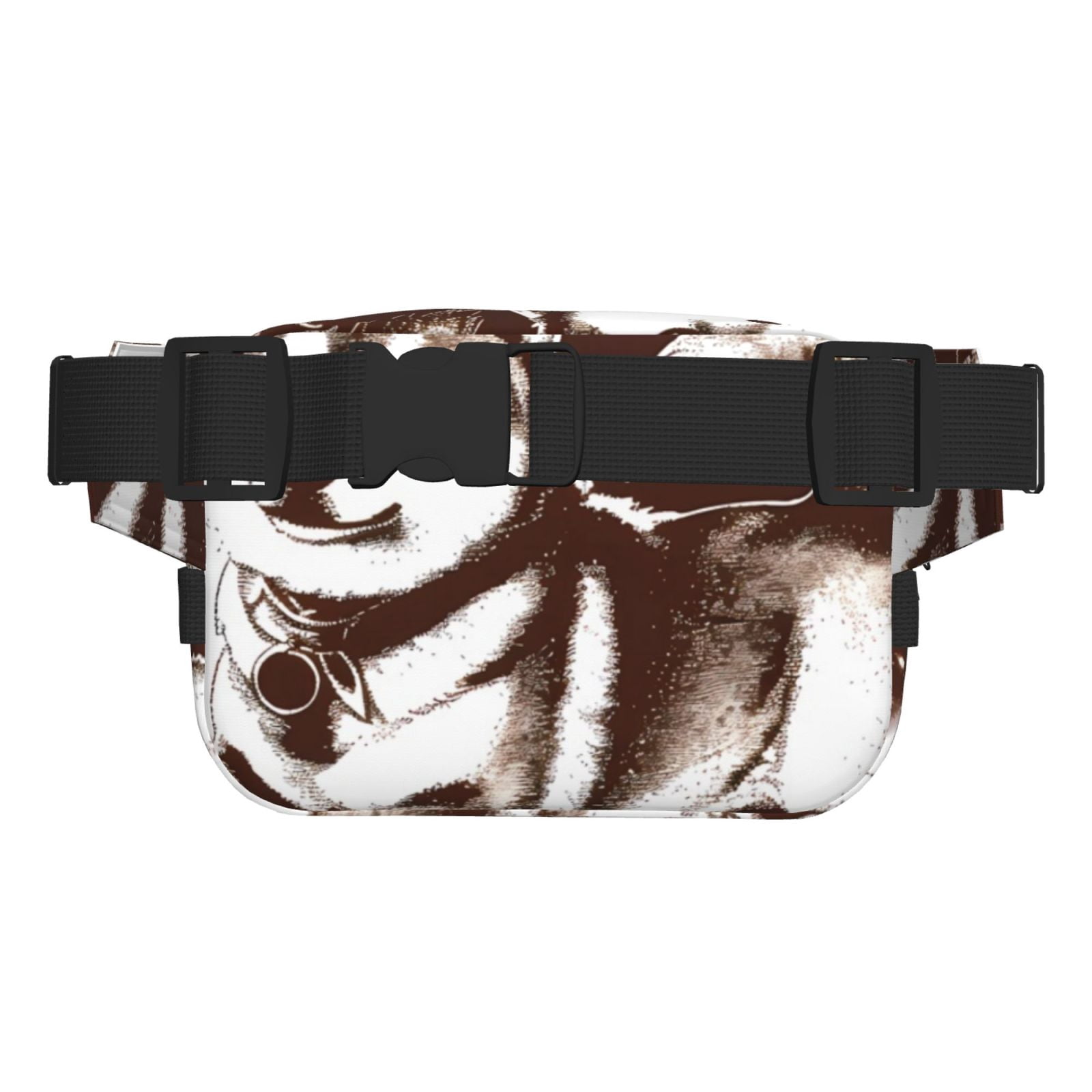 Picia Vintage Husky Dog Print Square Double-Layer Waist Bag Mini Adjustable Waist Belt Bag Exercise Running Travel Hiking