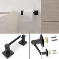 thumbnail image 4 of RUACQ Bathroom Wall Mounted Hardware Set 2 pcs Towel Ring and Toilet Paper Holder, Matte Black, 4 of 5