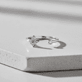 thumbnail image 3 of Sterling Silver Thin Stackable Open Face Star Cz Ring for Women and Teens - Size 9, 3 of 4